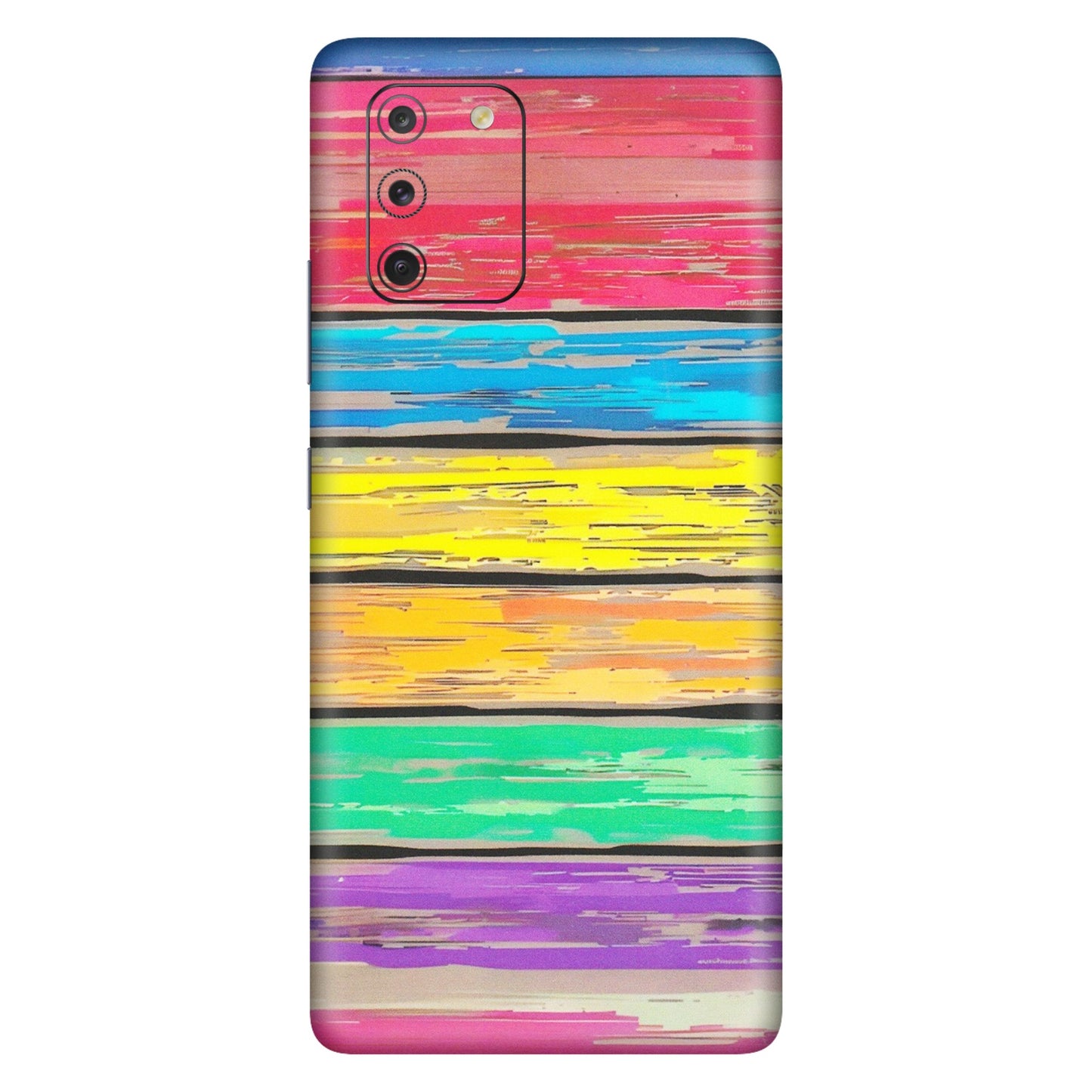Samsung A/S Series Phone Skins (All Models) - Multi Colour Wooden Wall - Matte Finish (M-96) Samsung Galaxy S10 Lite