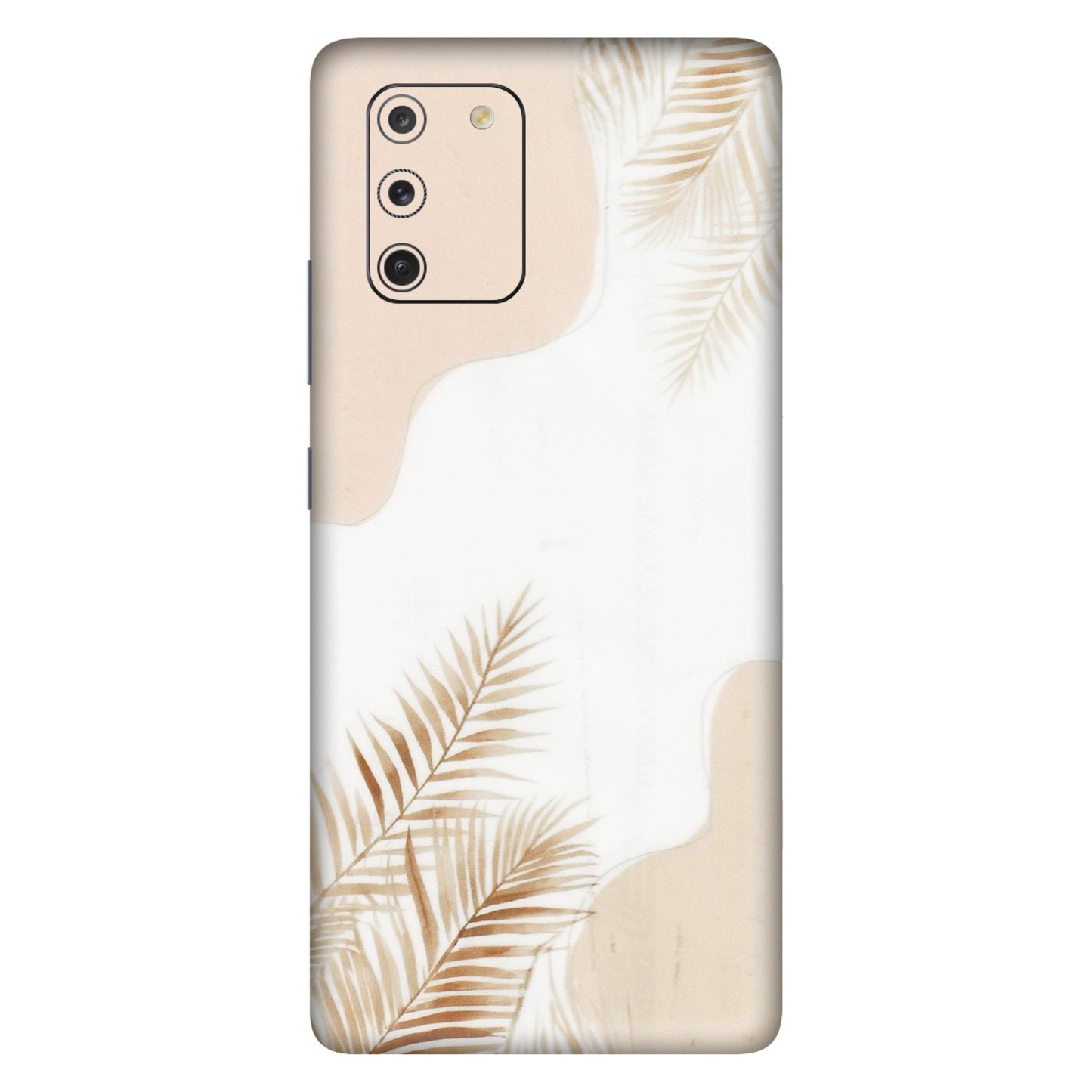 Samsung A/S Series Phone Skins (All Models) - Gold Petals Abstract - Transparent Finish (T-08) Samsung Galaxy S10 Lite