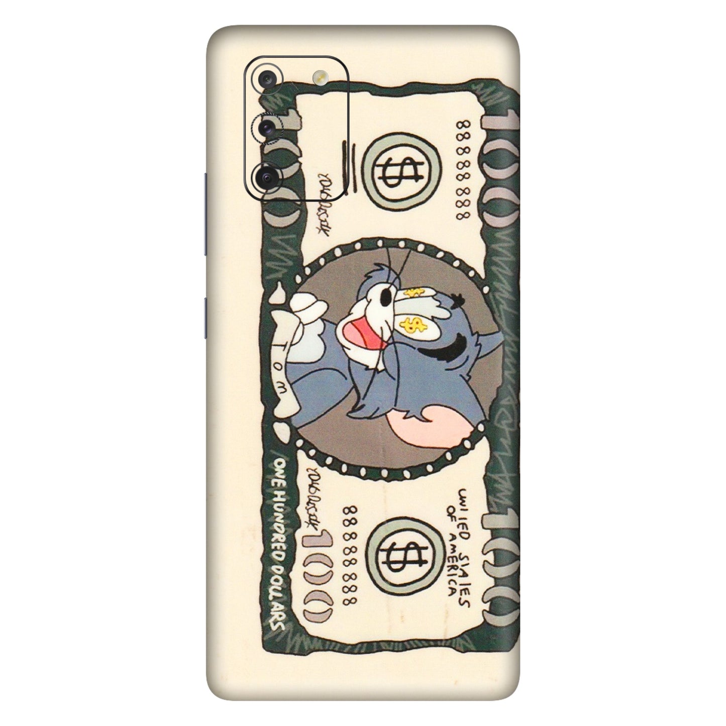 Samsung A/S Series Phone Skins (All Models) - One Hundred Dollar Tom - Transparent Finish (T-16) Samsung Galaxy S10 Lite
