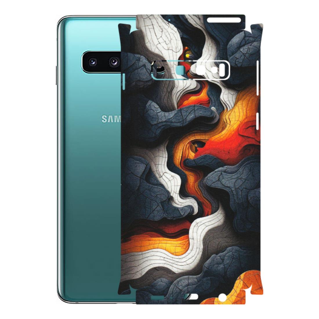 Samsung A/S Series Phone Skins (All Models) - Abstract Volcanic Layers - Matte Finish (M-52) Samsung Galaxy S10