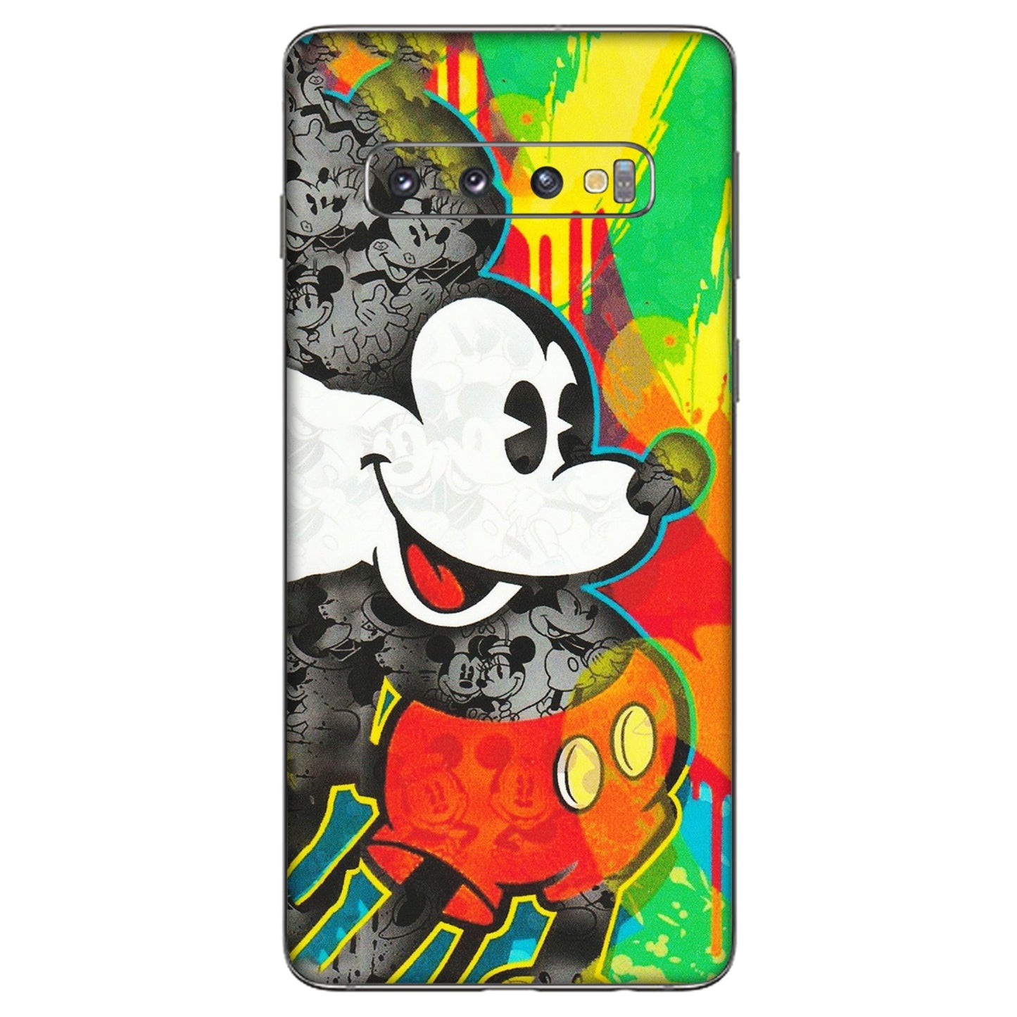 Samsung A/S Series Phone Skins (All Models) - Multiple Mickey With Colourful Texture - Matte Finish (M-84) Samsung Galaxy S10