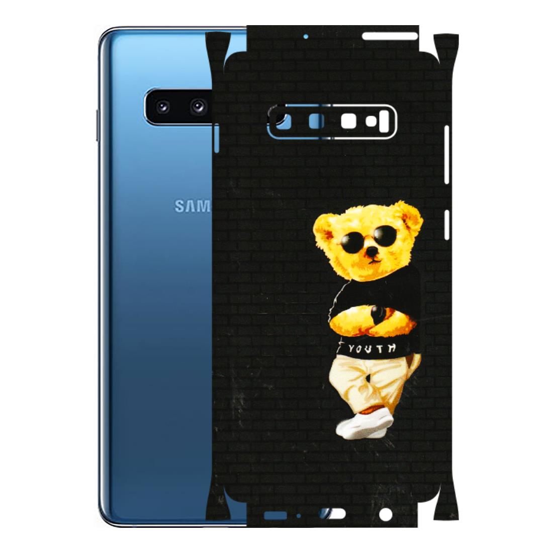 Samsung A/S Series Phone Skins (All Models) - Classy Teddy Bear - 3D Embossed Finish (L-116) Samsung Galaxy S10 Plus