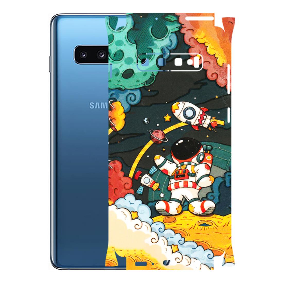 Samsung A/S Series Phone Skins (All Models) - Astronauts & Spaceship - 3D Embossed Finish (L-145) Samsung Galaxy S10 Plus
