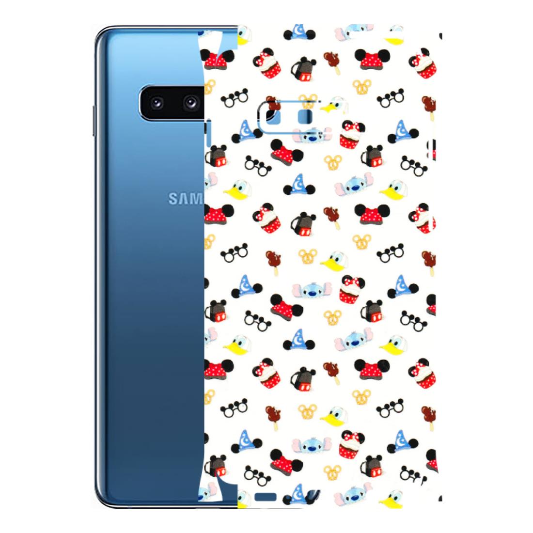 Samsung A/S Series Phone Skins (All Models) - Minnie Mouse & Donald Doodles s - 3D Embossed Finish (L-194) Samsung Galaxy S10 Plus