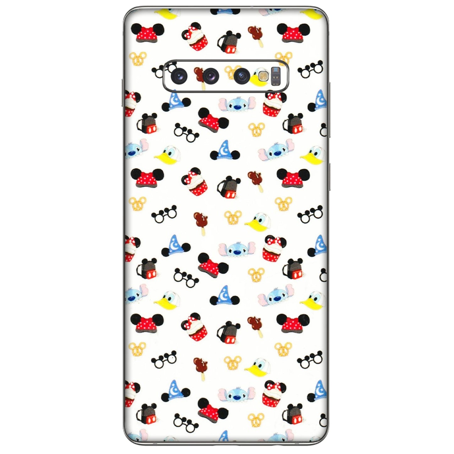 Samsung A/S Series Phone Skins (All Models) - Minnie Mouse & Donald Doodles s - 3D Embossed Finish (L-194) Samsung Galaxy S10 Plus