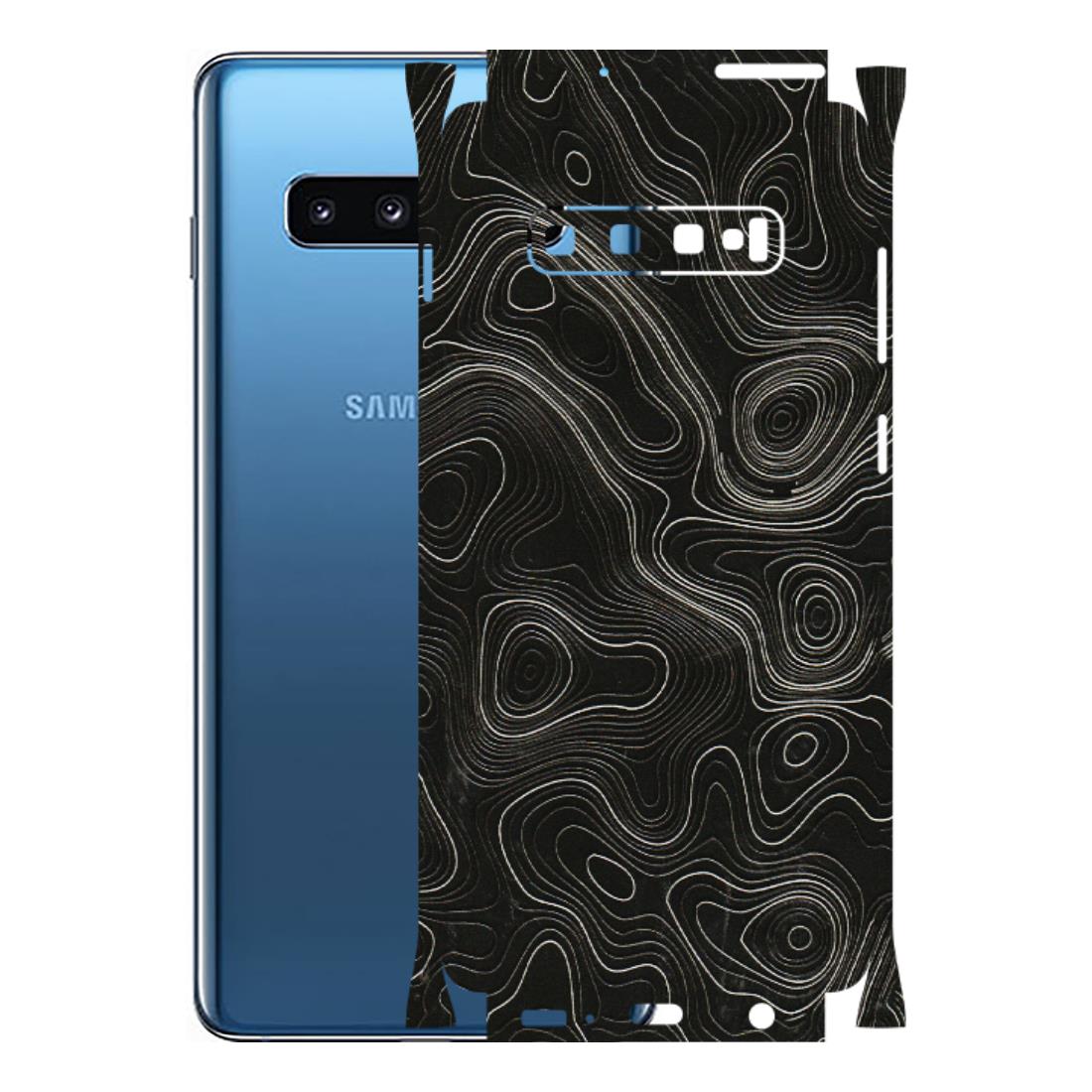 Samsung A/S Series Phone Skins (All Models) - Black Swirl - 3D Embossed Finish (L-196) Samsung Galaxy S10 Plus