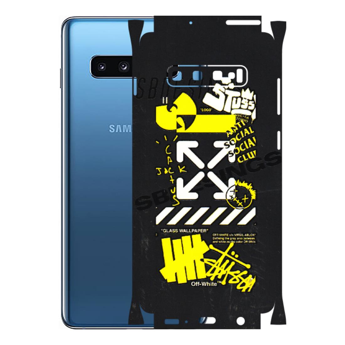 Samsung A/S Series Phone Skins (All Models) - Anti Social Graffiti - 3D Embossed Finish (L-198) Samsung Galaxy S10 Plus