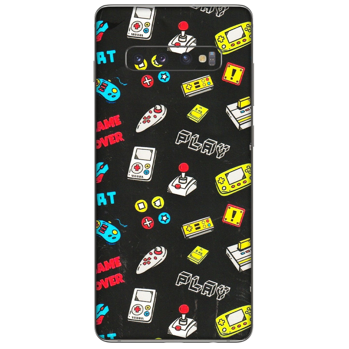 Samsung A/S Series Phone Skins (All Models) - Gaming Doodles - 3D Embossed Finish (L-224) Samsung Galaxy S10 Plus