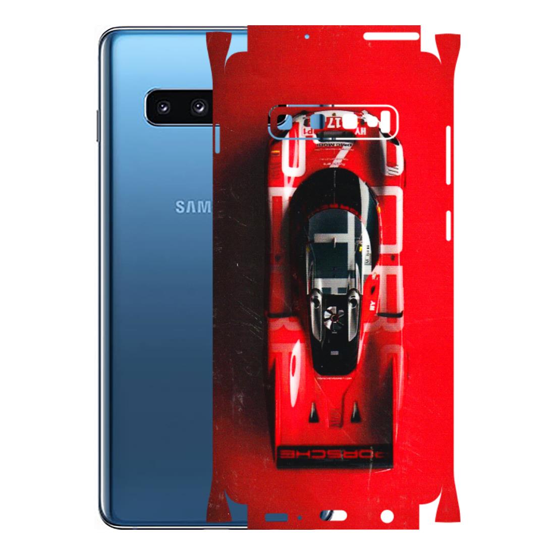 Samsung A/S Series Phone Skins (All Models) - Red Porsche Car Logo - 3D Embossed Finish (L-315) Samsung Galaxy S10 Plus