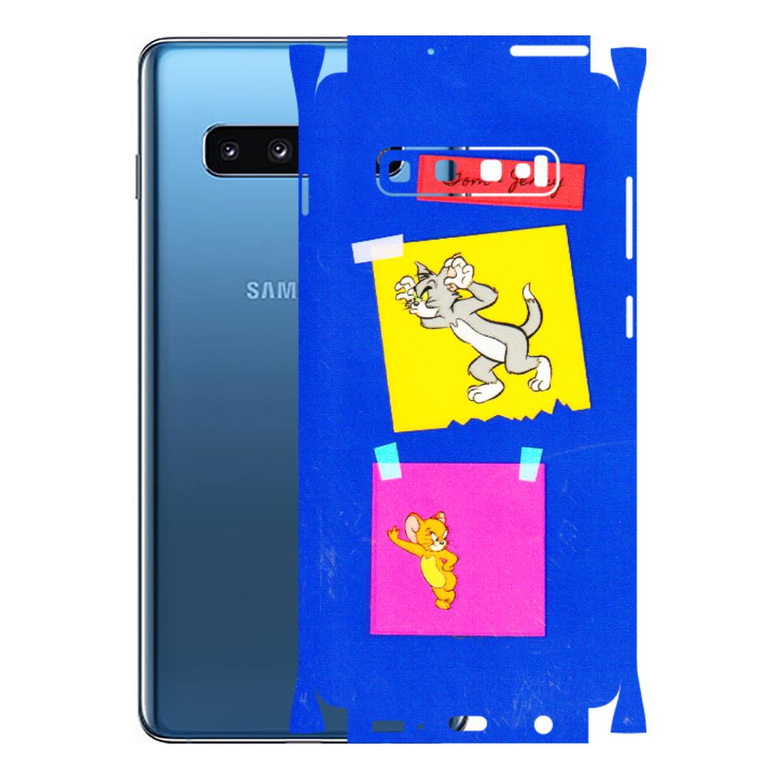 Samsung A/S Series Phone Skins (All Models) - Tom N Jerry Sticky Notes - 3D Embossed Finish (L-88) Samsung Galaxy S10 Plus