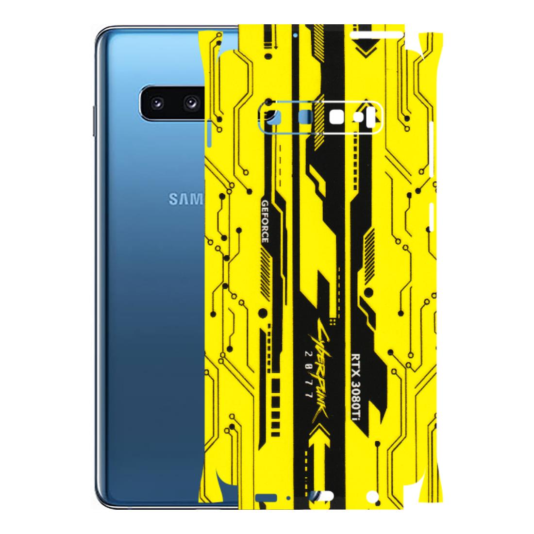 Samsung A/S Series Phone Skins (All Models) - Yellow Cyberpunk - 3D Embossed Finish (L-93) Samsung Galaxy S10 Plus