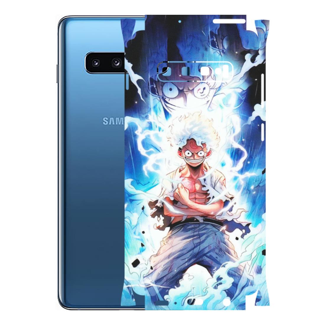 Samsung A/S Series Phone Skins (All Models) - Blue Thunder Luffy Anime - Matte Finish (M-132) Samsung Galaxy S10 Plus