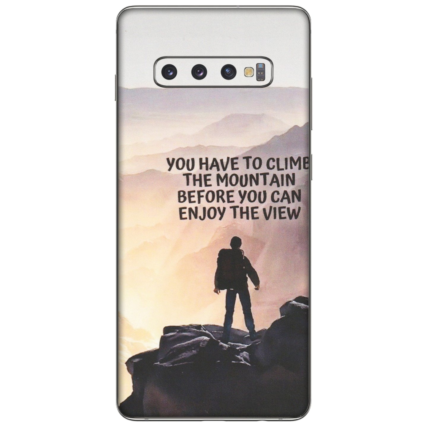 Samsung A/S Series Phone Skins (All Models) - Motivational Hiking Mountain - Matte Finish (M-28) Samsung Galaxy S10 Plus