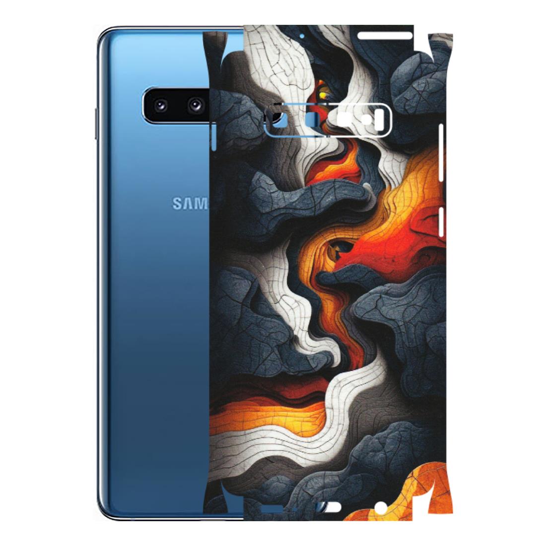 Samsung A/S Series Phone Skins (All Models) - Abstract Volcanic Layers - Matte Finish (M-52) Samsung Galaxy S10 Plus