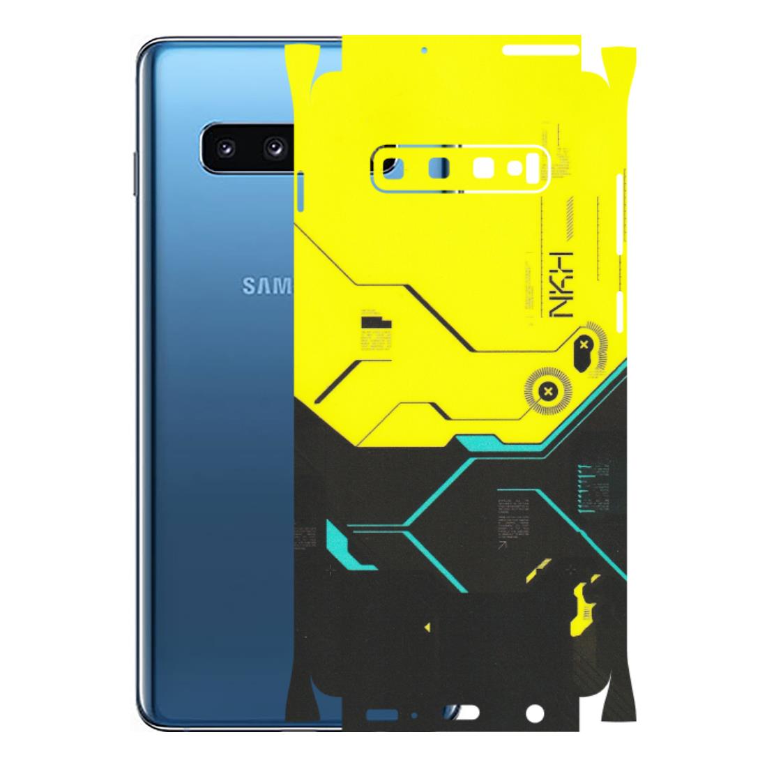 Samsung A/S Series Phone Skins (All Models) - Black Yellow Technica - Matte Finish (M-53) Samsung Galaxy S10 Plus