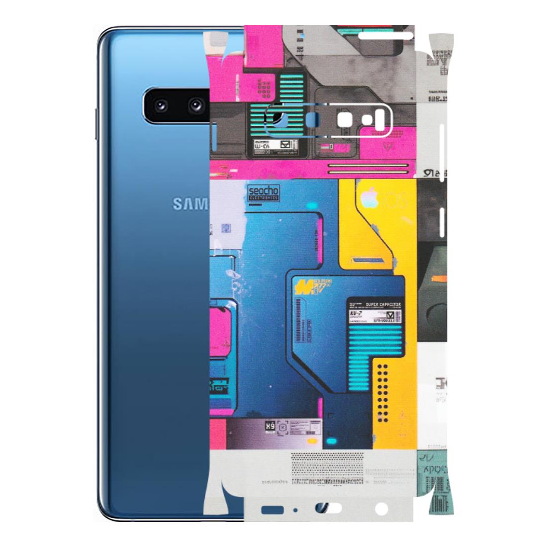 Samsung A/S Series Phone Skins (All Models) - Colourfull Motherboard Internals - Matte Finish (M-55) Samsung Galaxy S10 Plus