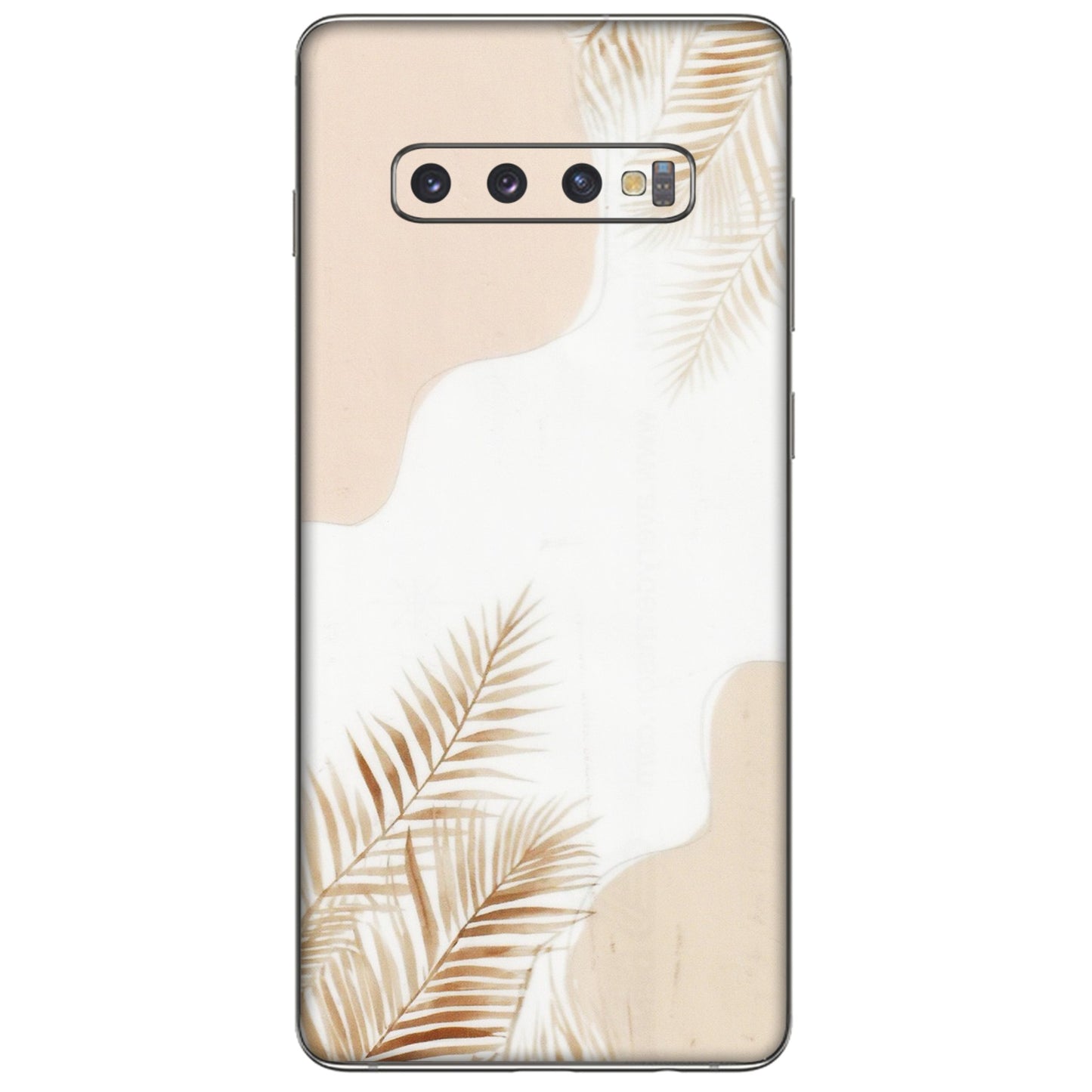 Samsung A/S Series Phone Skins (All Models) - Gold Petals Abstract - Transparent Finish (T-08) Samsung Galaxy S10 Plus