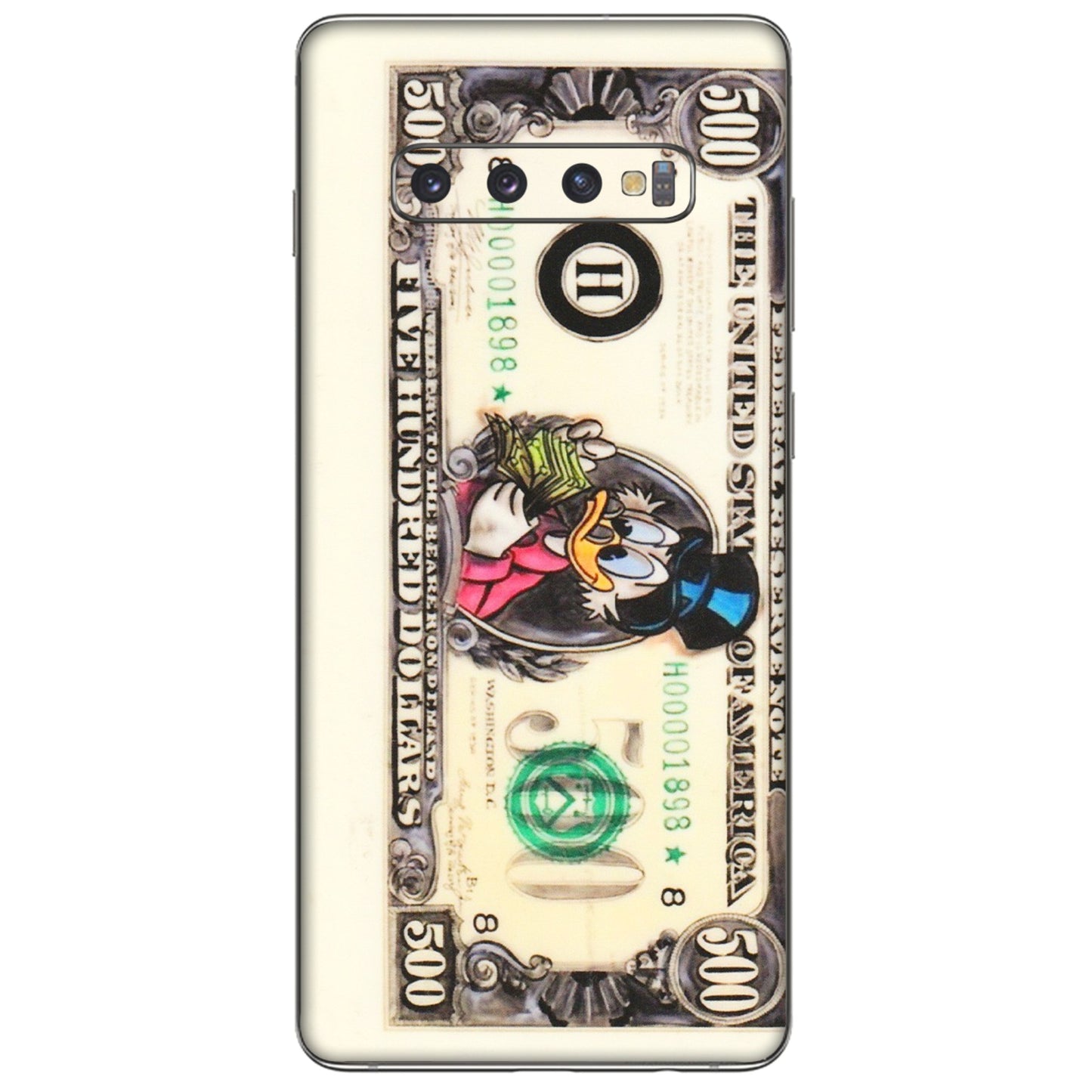 Samsung A/S Series Phone Skins (All Models) - Five Hundred Dollar Duck - Transparent Finish (T-15) Samsung Galaxy S10 Plus