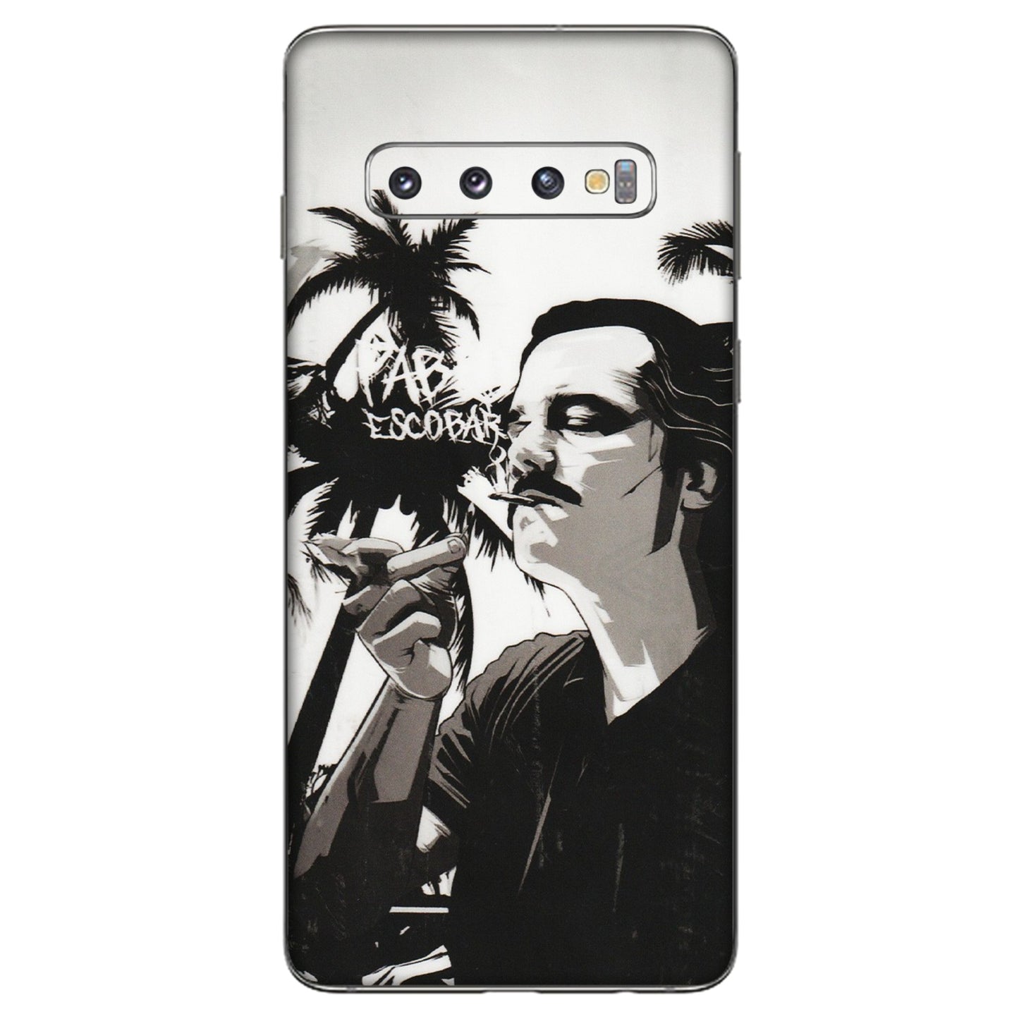 Samsung A/S Series Phone Skins (All Models) - Pab Escobar - Transparent Finish (T-05) Samsung Galaxy S10