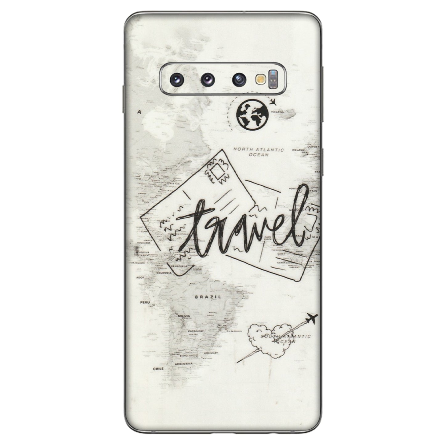 Samsung A/S Series Phone Skins (All Models) - Travel Ticket - Transparent Finish (T-06) Samsung Galaxy S10
