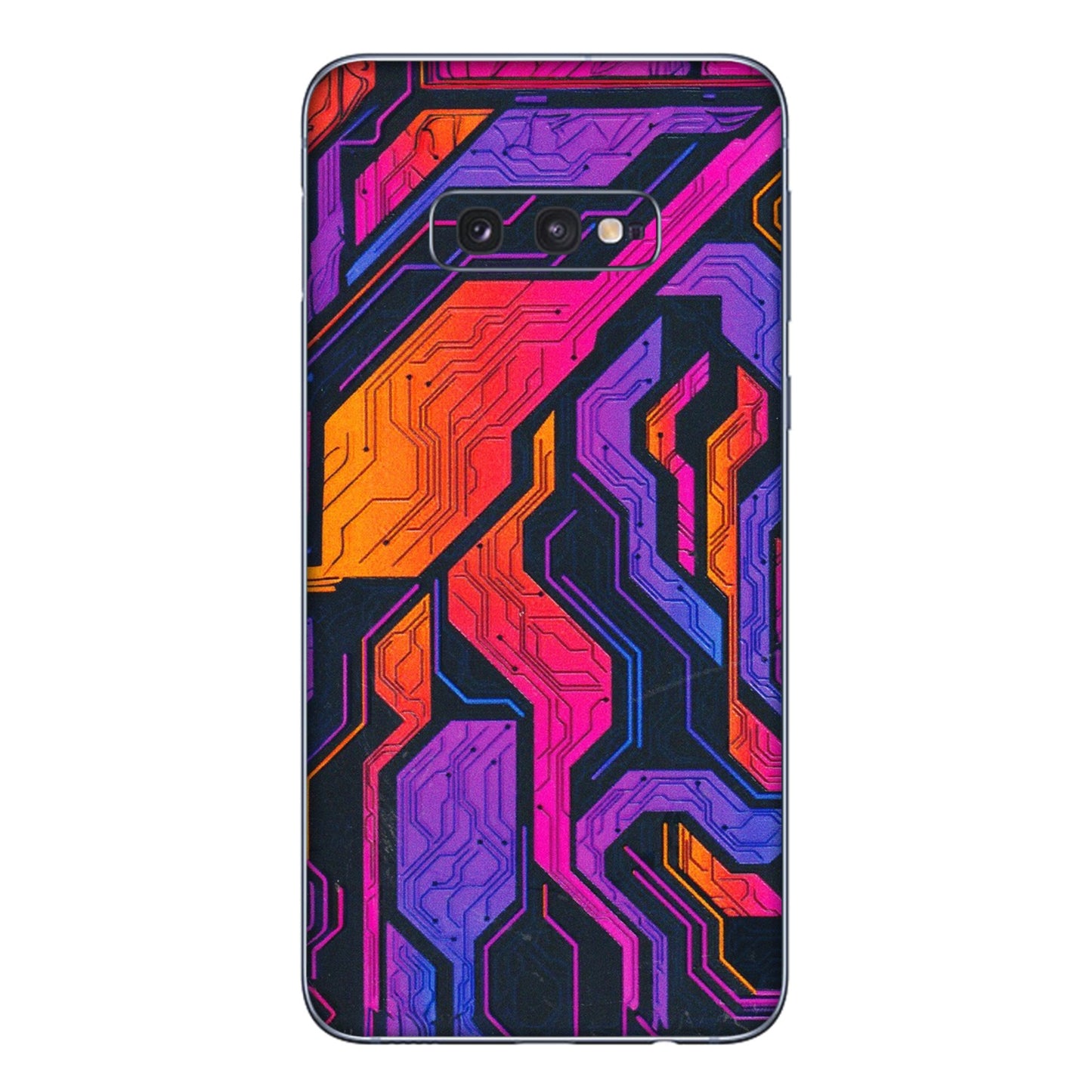 Samsung A/S Series Phone Skins (All Models) - Tech Circuits Futuristic - 3D Embossed Finish (L-07) Samsung Galaxy S10E