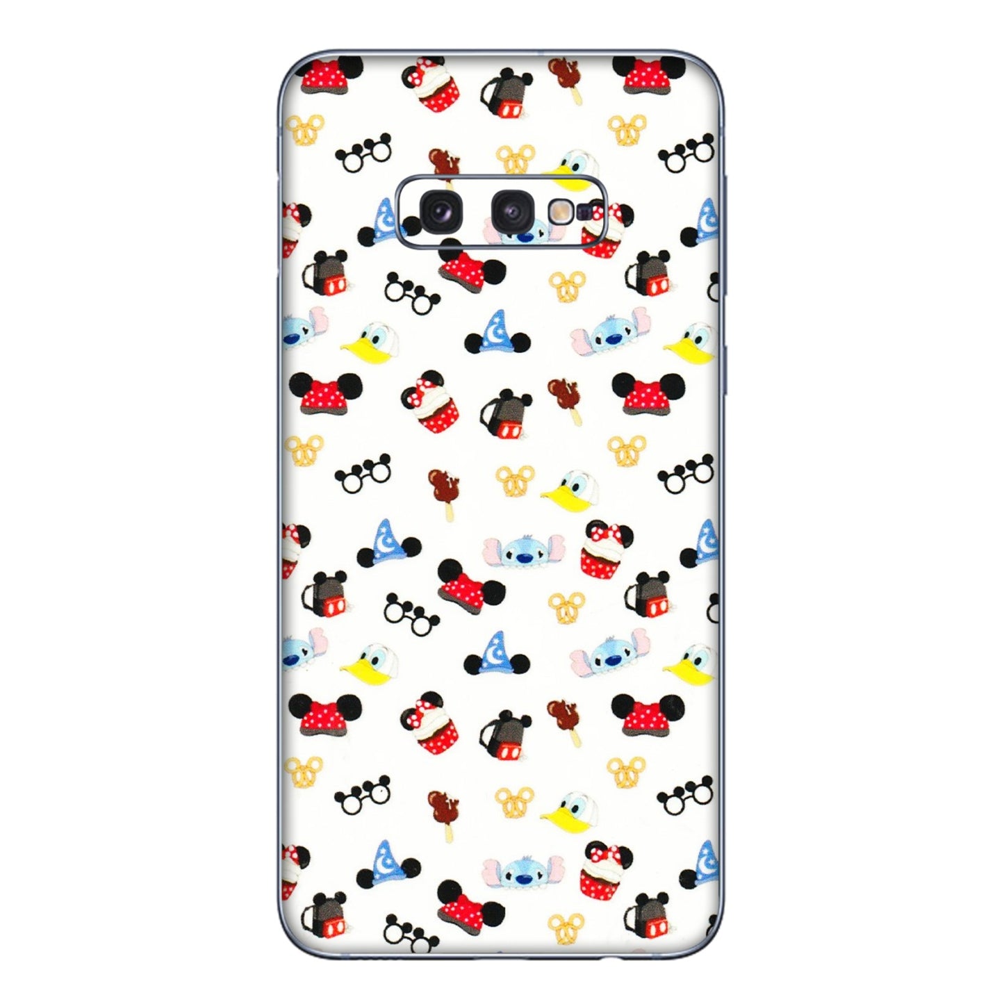 Samsung A/S Series Phone Skins (All Models) - Minnie Mouse & Donald Doodles s - 3D Embossed Finish (L-194) Samsung Galaxy S10E