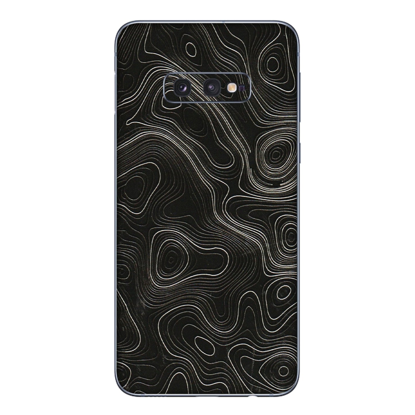 Samsung A/S Series Phone Skins (All Models) - Black Swirl - 3D Embossed Finish (L-196) Samsung Galaxy S10E