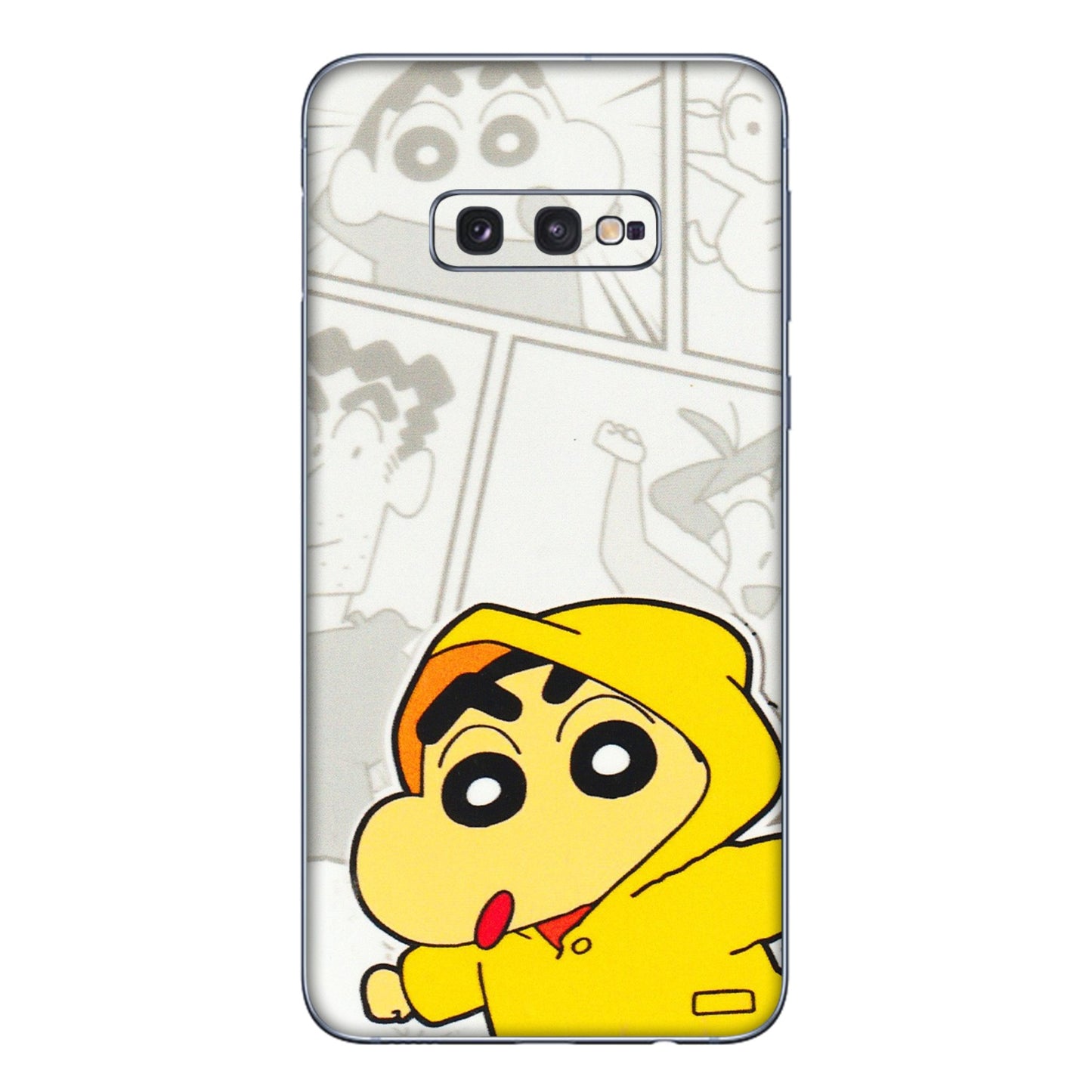 Samsung A/S Series Phone Skins (All Models) - Yellow Shinchan Comic - 3D Embossed Finish (L-246) Samsung Galaxy S10E