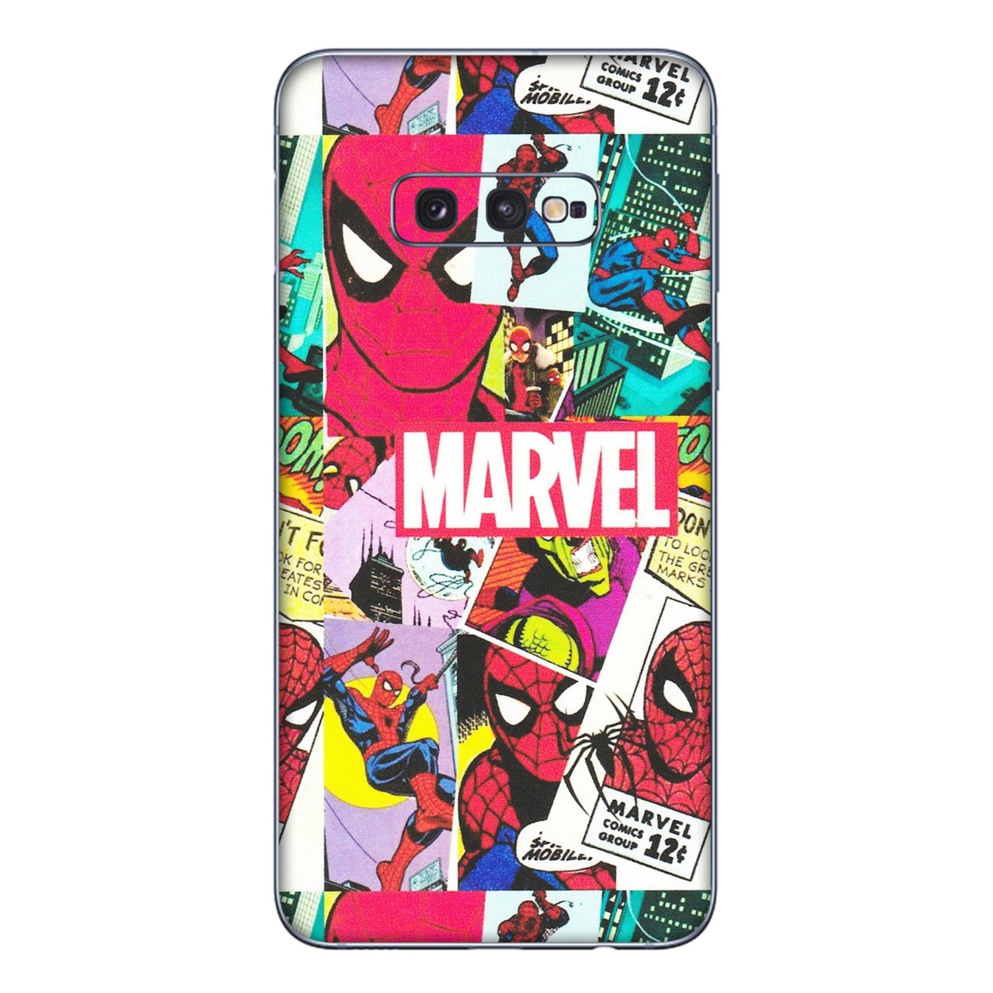 Samsung A/S Series Phone Skins (All Models) - Marvel Comic Spiderman Grafitti - Matte Finish (M-72) Samsung Galaxy S10E