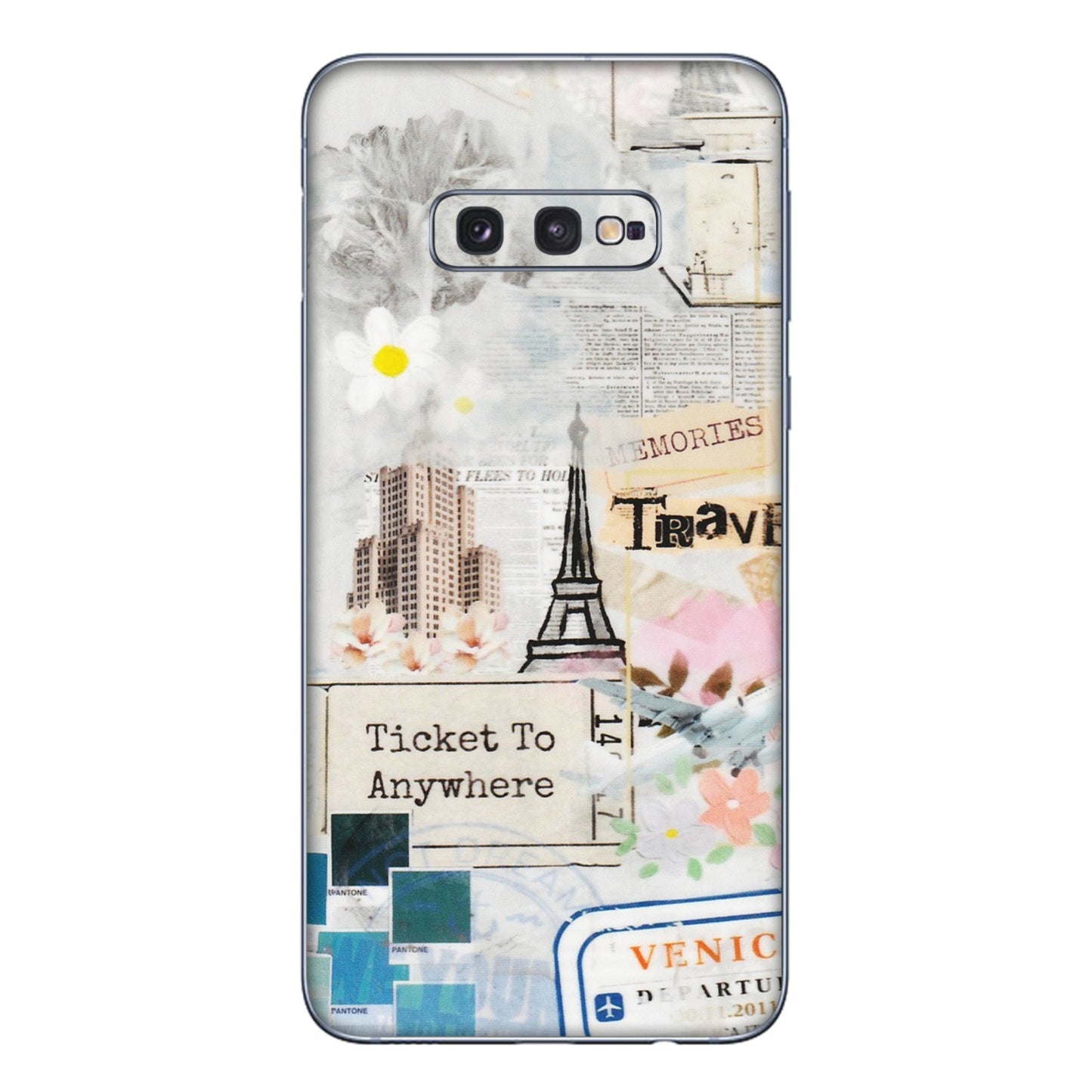 Samsung A/S Series Phone Skins (All Models) - Travel Memories - Transparent Finish (T-09) Samsung Galaxy S10E