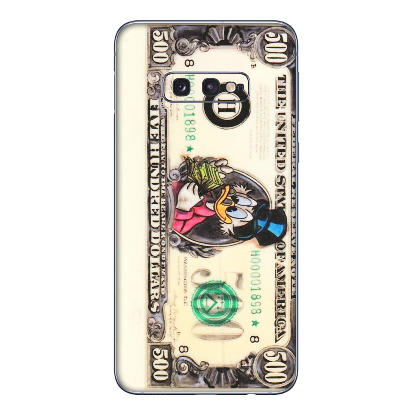 Samsung A/S Series Phone Skins (All Models) - Five Hundred Dollar Duck - Transparent Finish (T-15) Samsung Galaxy S10E