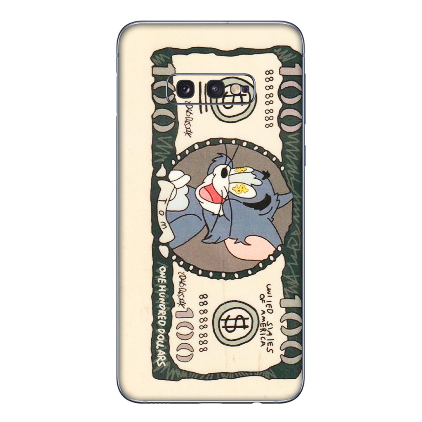 Samsung A/S Series Phone Skins (All Models) - One Hundred Dollar Tom - Transparent Finish (T-16) Samsung Galaxy S10E