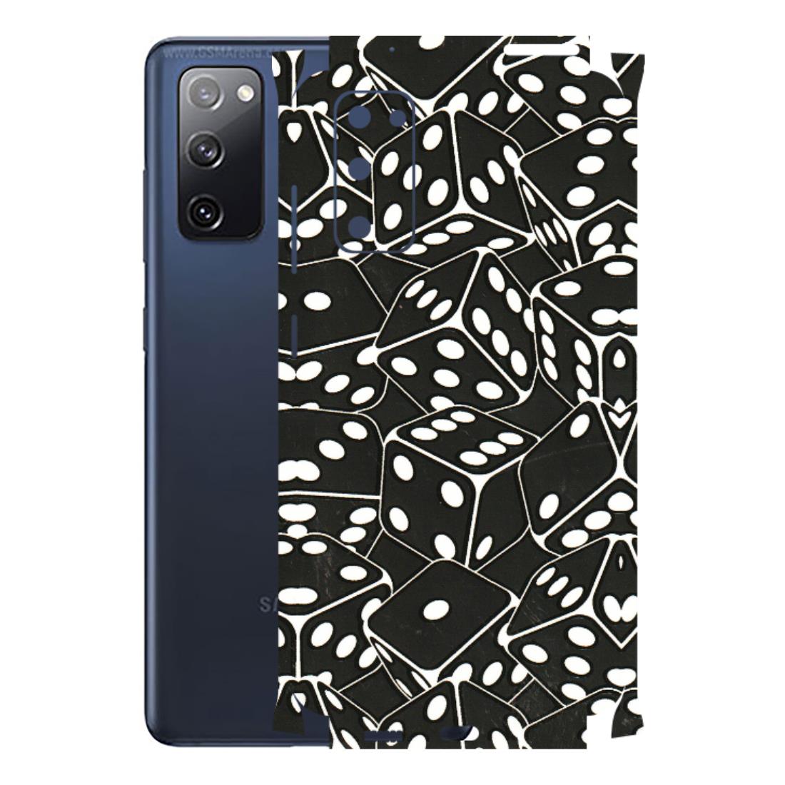 Samsung A/S Series Phone Skins (All Models) - Big Black Dices - 3D Embossed Finish (L-106) Samsung Galaxy S20 FE