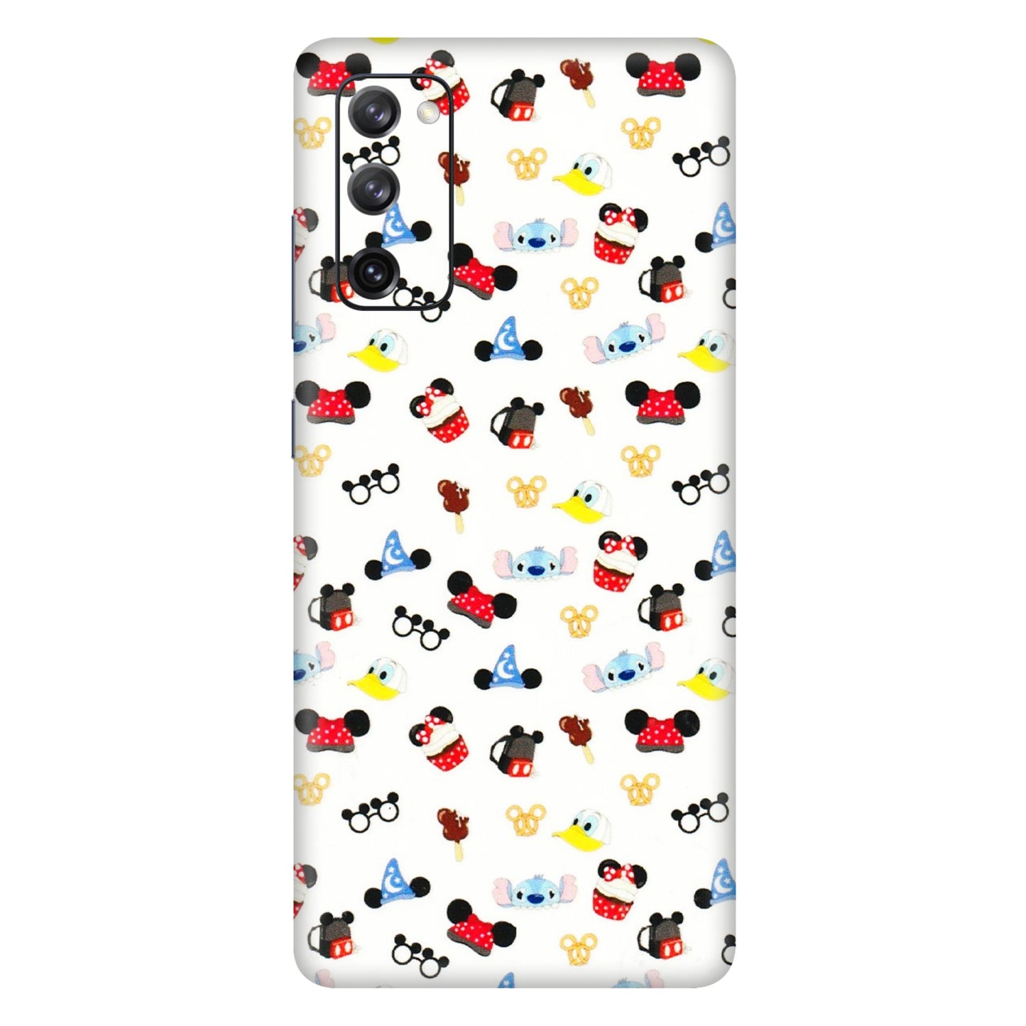 Samsung A/S Series Phone Skins (All Models) - Minnie Mouse & Donald Doodles s - 3D Embossed Finish (L-194) Samsung Galaxy S20 FE