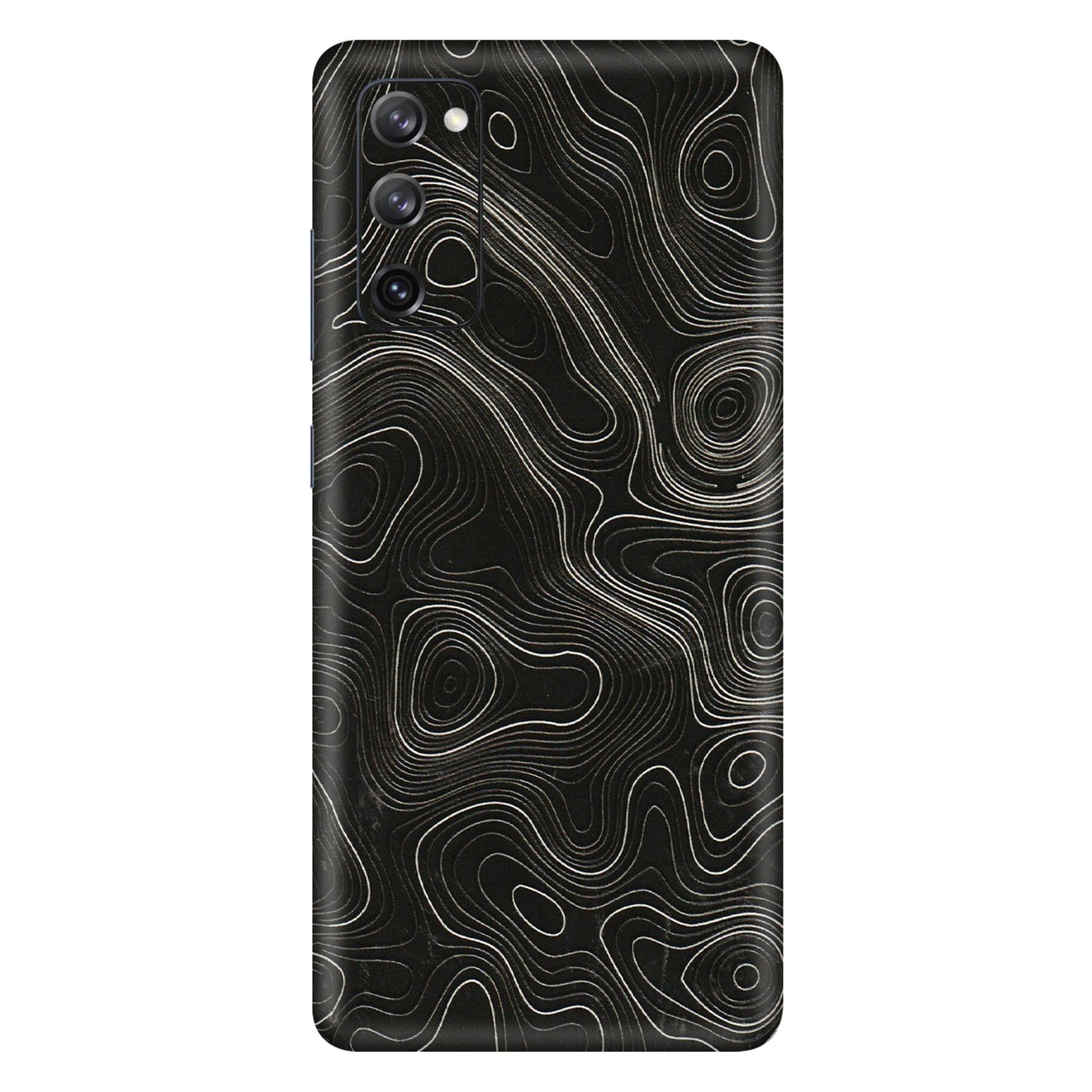 Samsung A/S Series Phone Skins (All Models) - Black Swirl - 3D Embossed Finish (L-196) Samsung Galaxy S20 FE