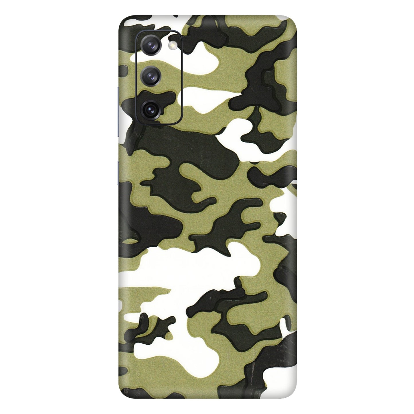 Samsung A/S Series Phone Skins (All Models) - Camouflages White And Green - 3D Embossed Finish (L-243) Samsung Galaxy S20 FE