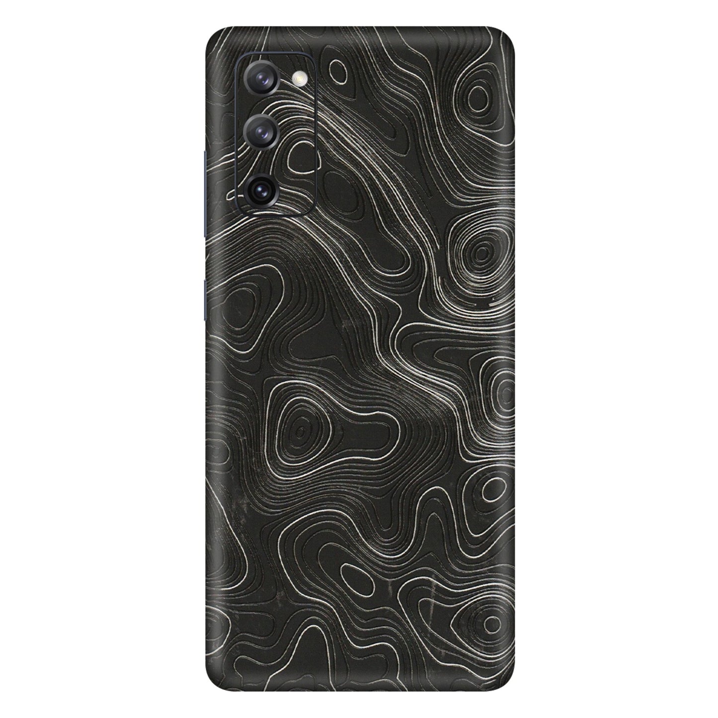 Samsung A/S Series Phone Skins (All Models) - Abstract White Line Map - 3D Embossed Finish (L-269) Samsung Galaxy S20 FE