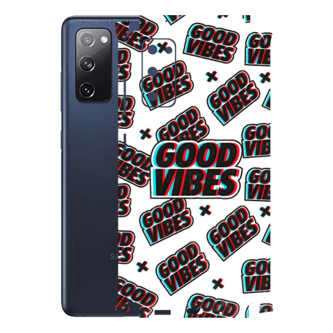 Samsung A/S Series Phone Skins (All Models) - Good Vibes - 3D Embossed Finish (L-282) Samsung Galaxy S20 FE