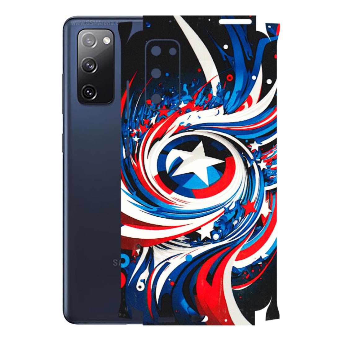 Samsung A/S Series Phone Skins (All Models) - Captain America Logo - 3D Embossed Finish (L-307) Samsung Galaxy S20 FE