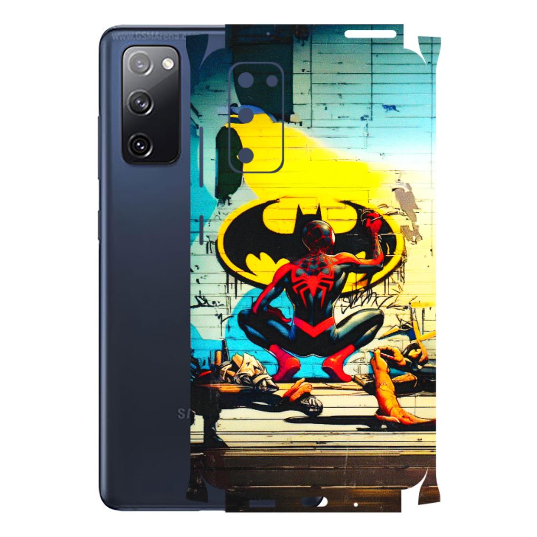 Samsung A/S Series Phone Skins (All Models) - New Spiderman Bat Logo - 3D Embossed Finish (L-309) Samsung Galaxy S20 FE
