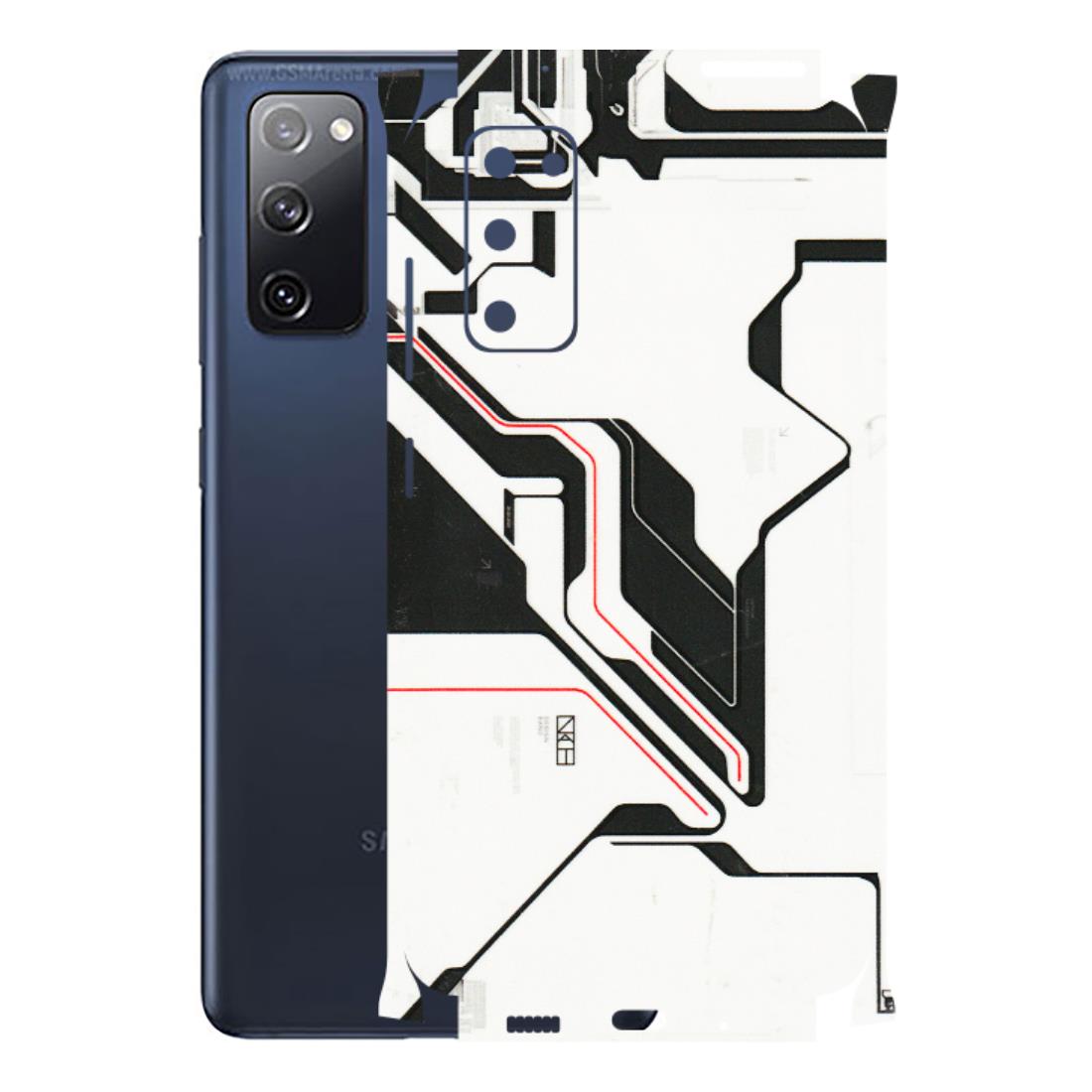 Samsung A/S Series Phone Skins (All Models) - White Techy Logo - 3D Embossed Finish (L-312) Samsung Galaxy S20 FE