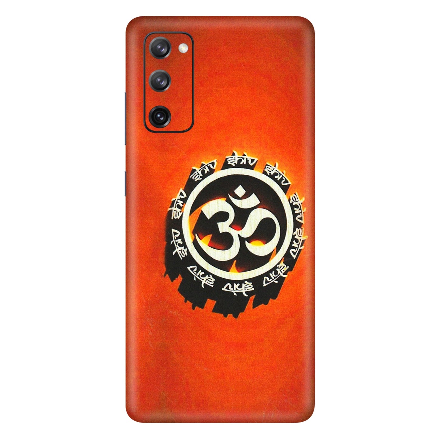 Samsung A/S Series Phone Skins (All Models) - Aum Shiv Orange - 3D Embossed Finish (L-32) Samsung Galaxy S20 FE