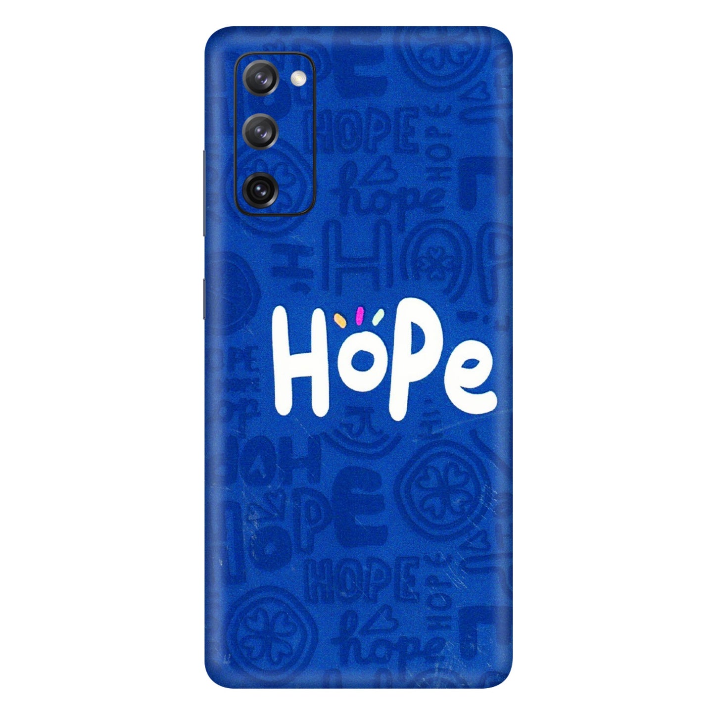 Samsung A/S Series Phone Skins (All Models) - Hope Doodles Blue - 3D Embossed Finish (L-43) Samsung Galaxy S20 FE