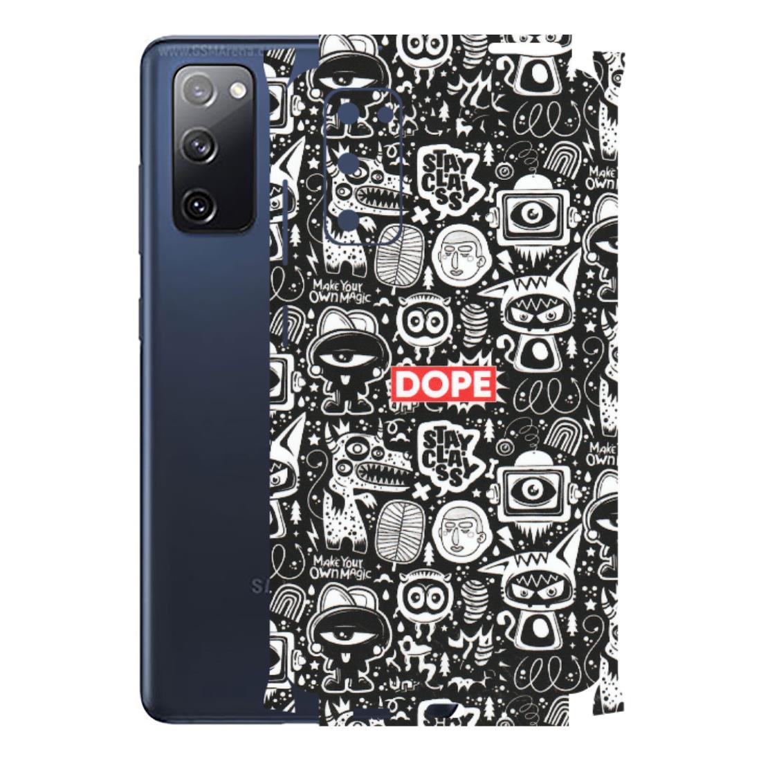 Samsung A/S Series Phone Skins (All Models) - Dope Stay Classy Black Doodles - Matte Finish (M-126) Samsung Galaxy S20 FE
