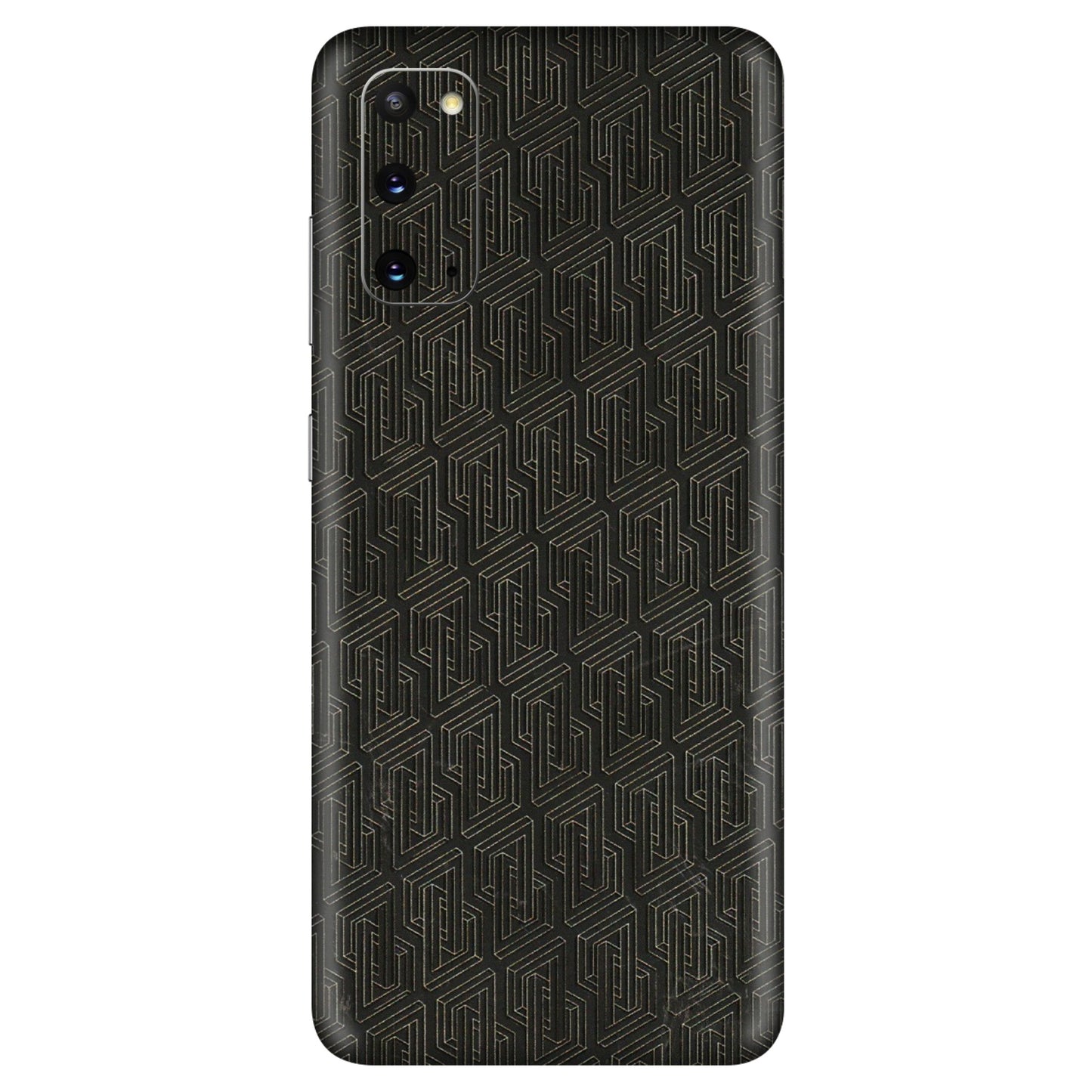 Samsung A/S Series Phone Skins (All Models) - Black Abstract Pattern - 3D Embossed Finish (L-117) Samsung Galaxy S20