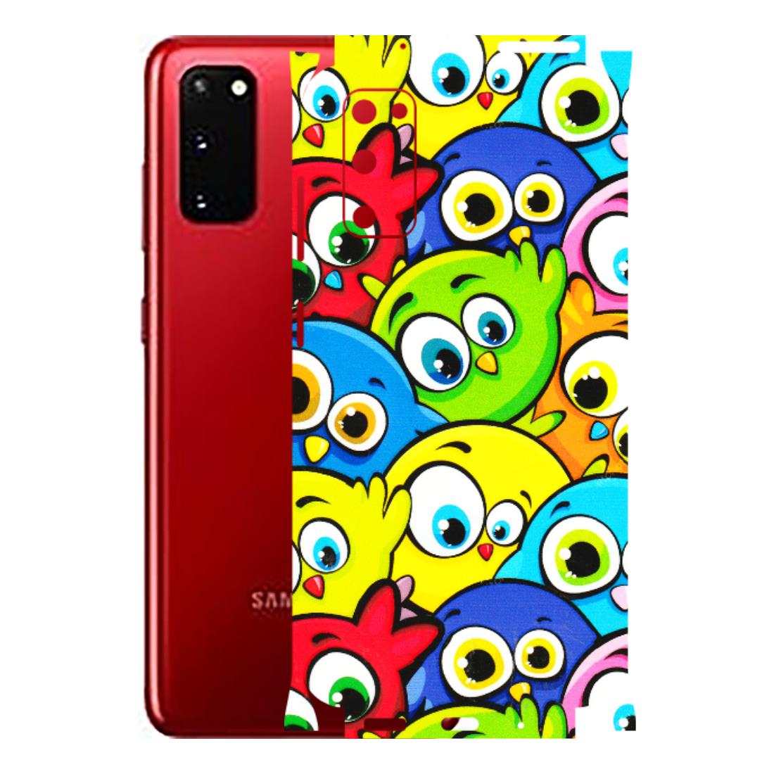 Samsung A/S Series Phone Skins (All Models) - Cute Fluffy Birds - 3D Embossed Finish (L-213) Samsung Galaxy S20