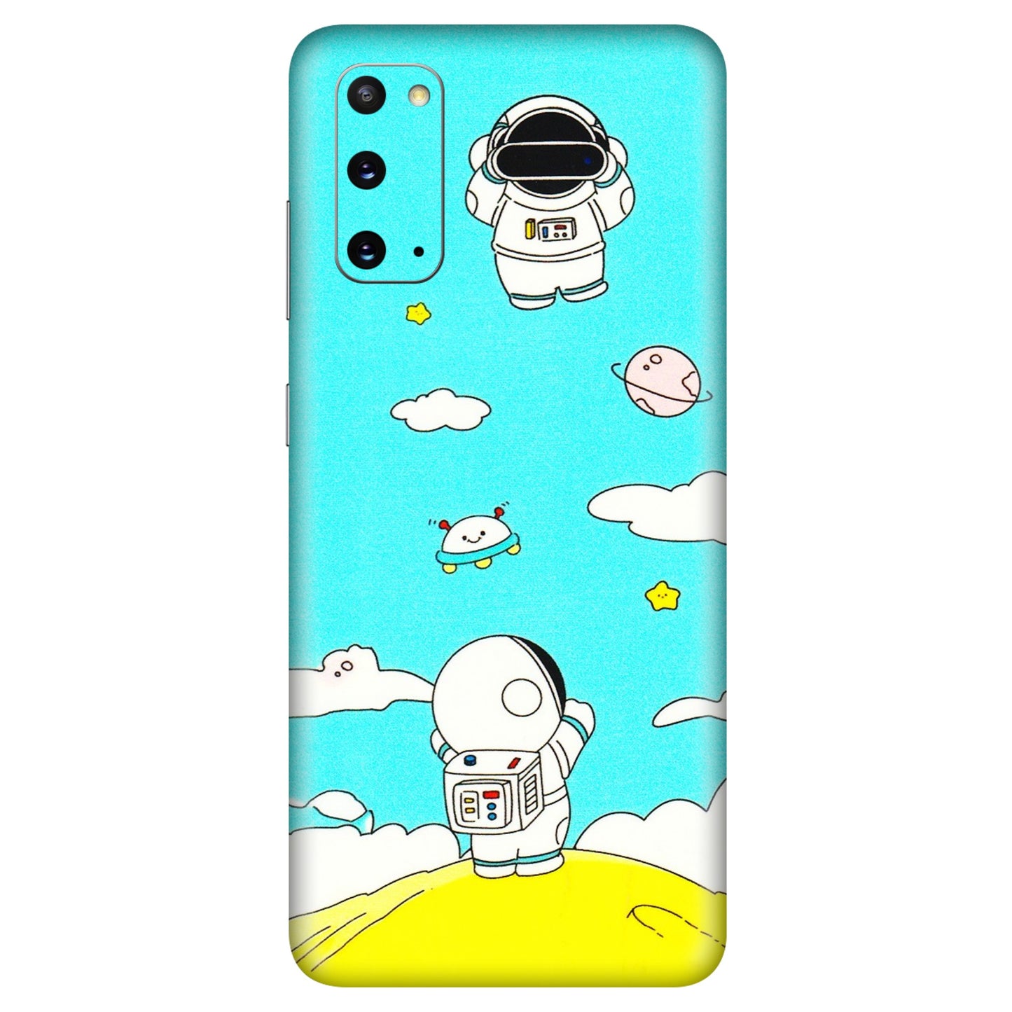 Samsung A/S Series Phone Skins (All Models) - Blue Skies Astro Float - 3D Embossed Finish (L-230) Samsung Galaxy S20