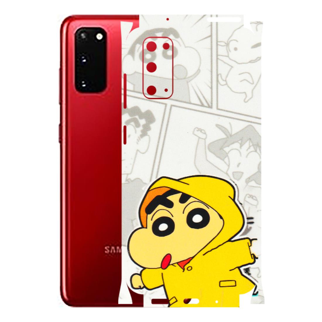 Samsung A/S Series Phone Skins (All Models) - Yellow Shinchan Comic - 3D Embossed Finish (L-246) Samsung Galaxy S20