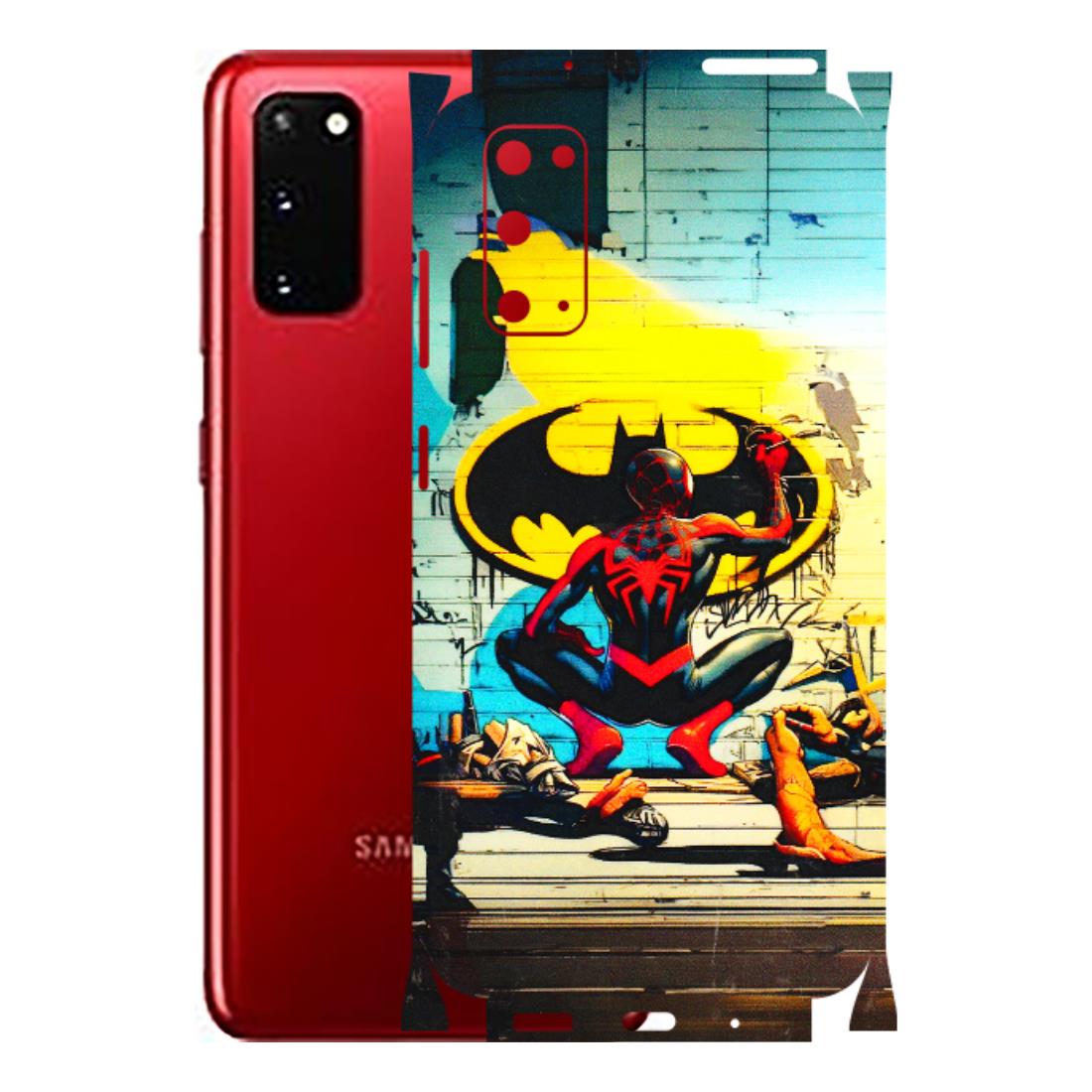 Samsung A/S Series Phone Skins (All Models) - New Spiderman Bat Logo - 3D Embossed Finish (L-309) Samsung Galaxy S20
