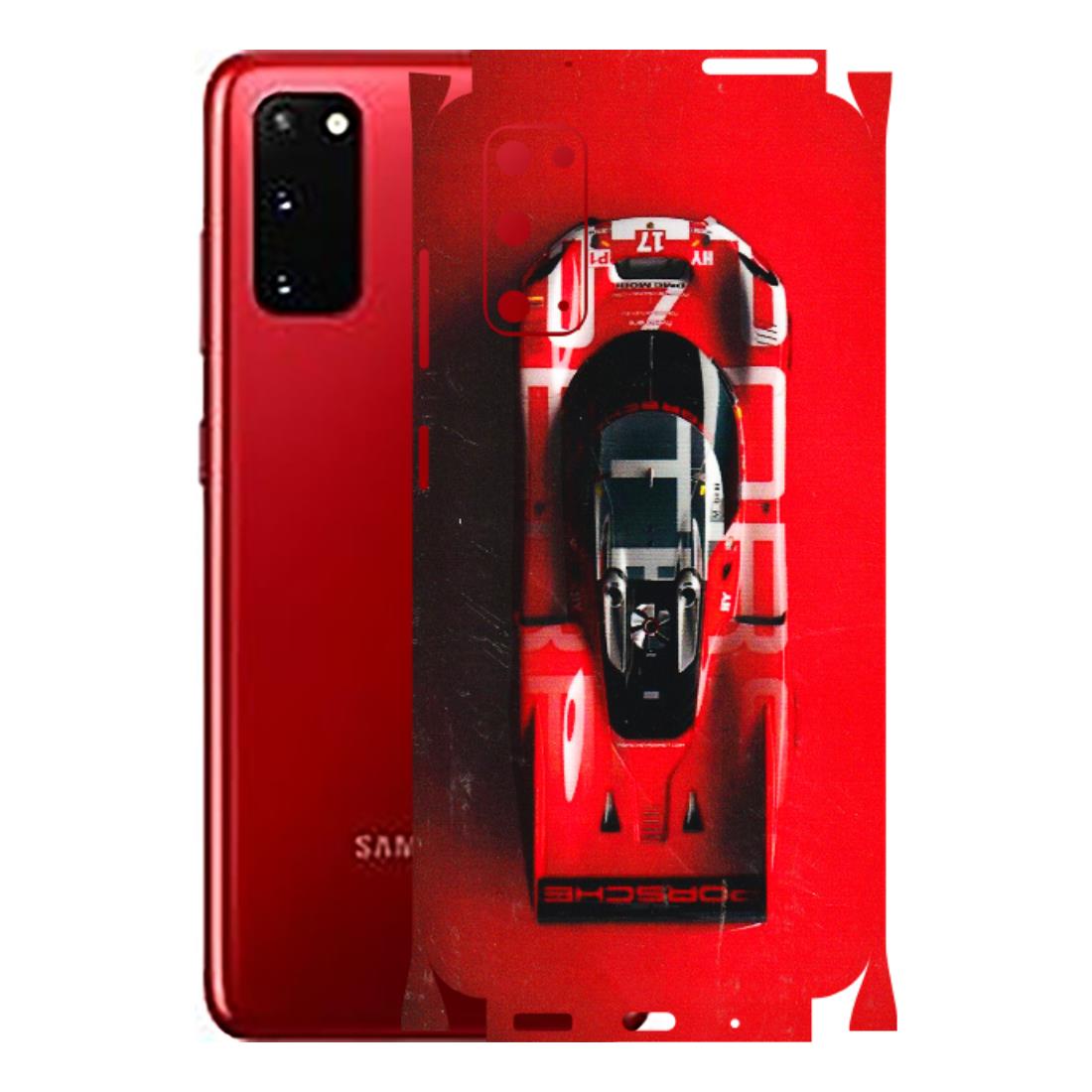 Samsung A/S Series Phone Skins (All Models) - Red Porsche Car Logo - 3D Embossed Finish (L-315) Samsung Galaxy S20